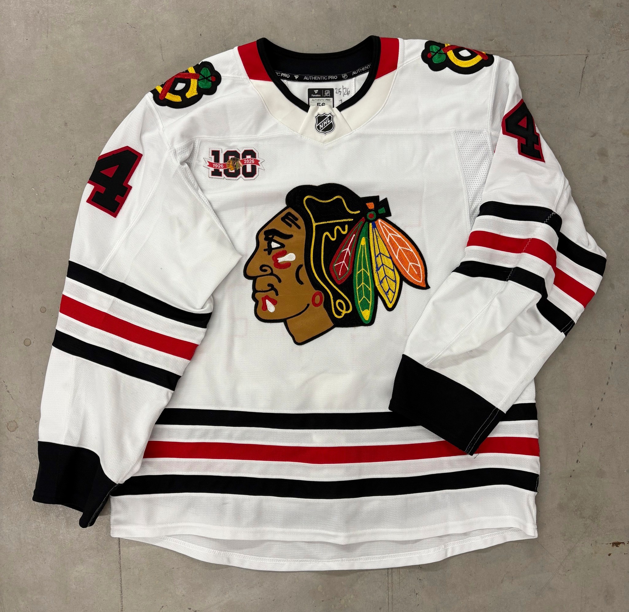 2025-26 Kevin Korchinski #14 game worn jersey
